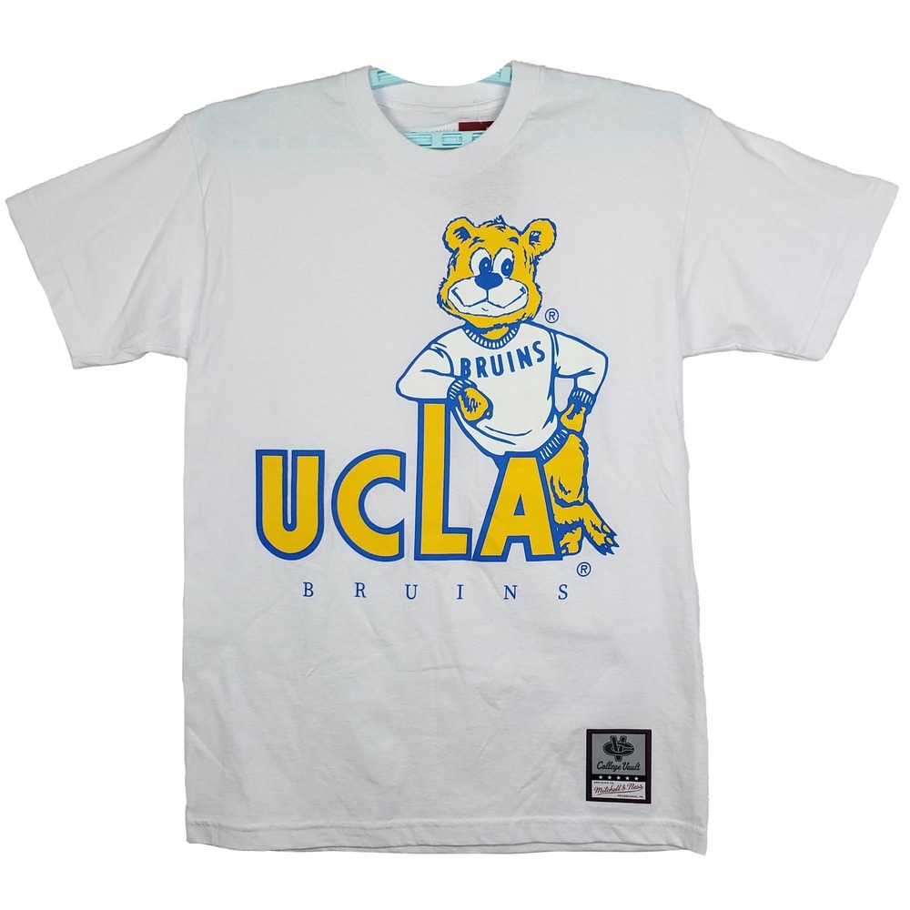 UCLA Bruins Mitchell & Ness NCAA Large Shirt‎ Mascot Art White NWT